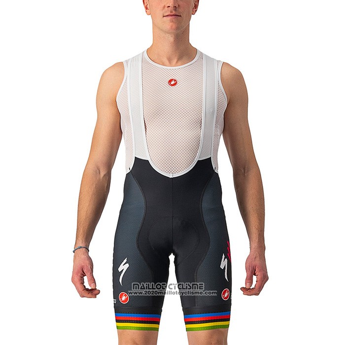 2022 Maillot Cyclisme UCI Deceuninck Quick Step Blanc Manches Courtes et Cuissard